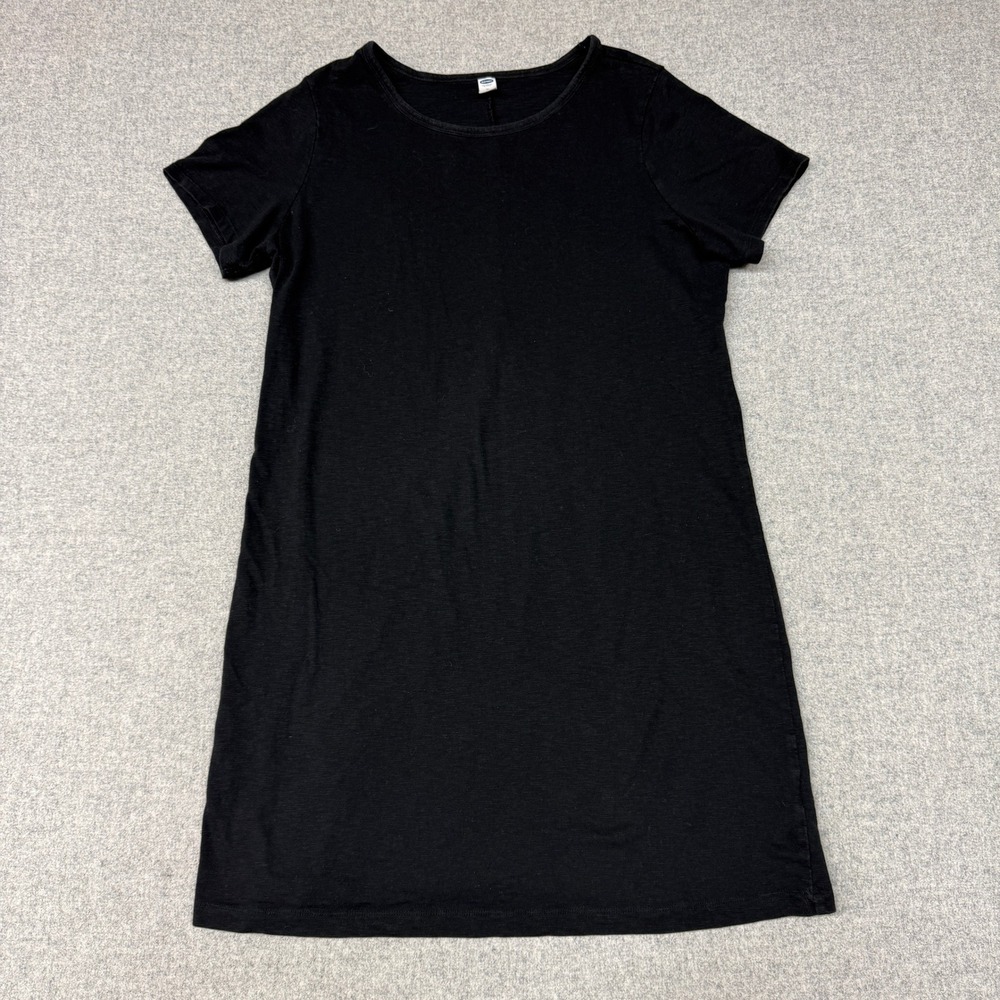 Old Navy | T-Shirt Dress | XL Tall | Black | Short Sleeve Crew Neck Cotton Blend